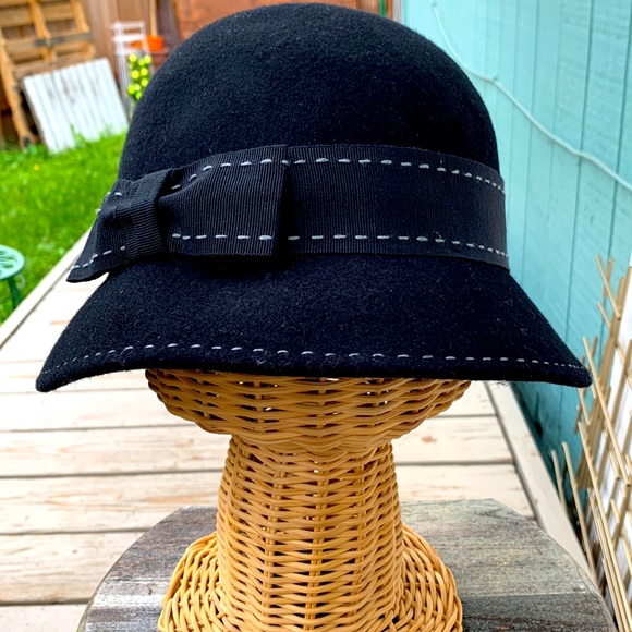 Nordstrom black wool hat New - Picture 1 of 10